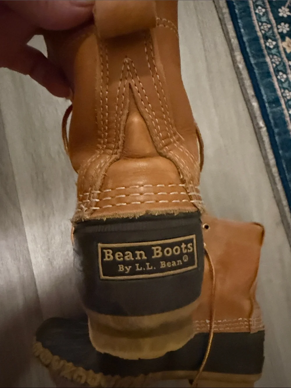 L.L. Bean Brown and Black Leather Duck Boots - Women's Lace-Up Winter Boots